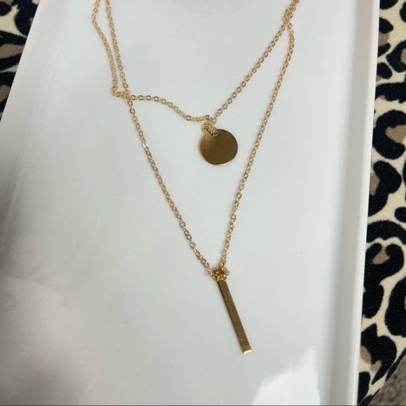 Gold Layered Necklace - Picture 2 of 3